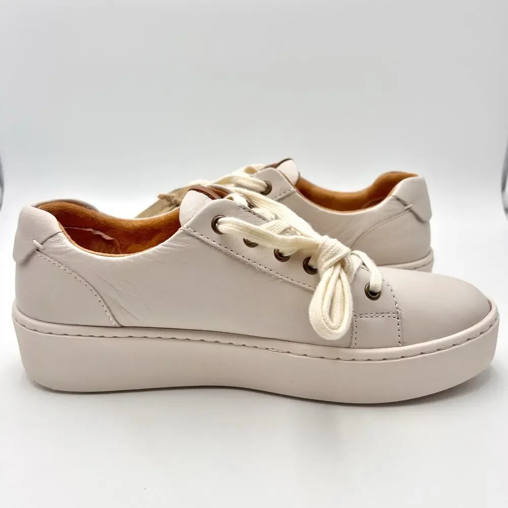 Born Womens Mira Casual Sneakers Size 9 M White Leather NWOB